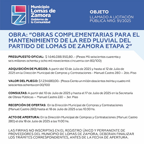 Licitaciones Sin datos  